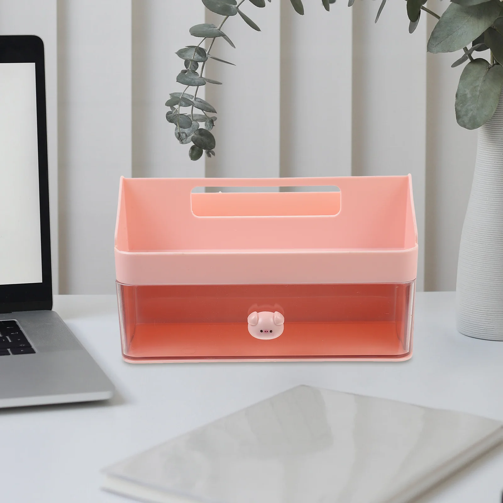 

Plastic Desk Storage Container Notebook Organizer Drawer Type Holder Shelves