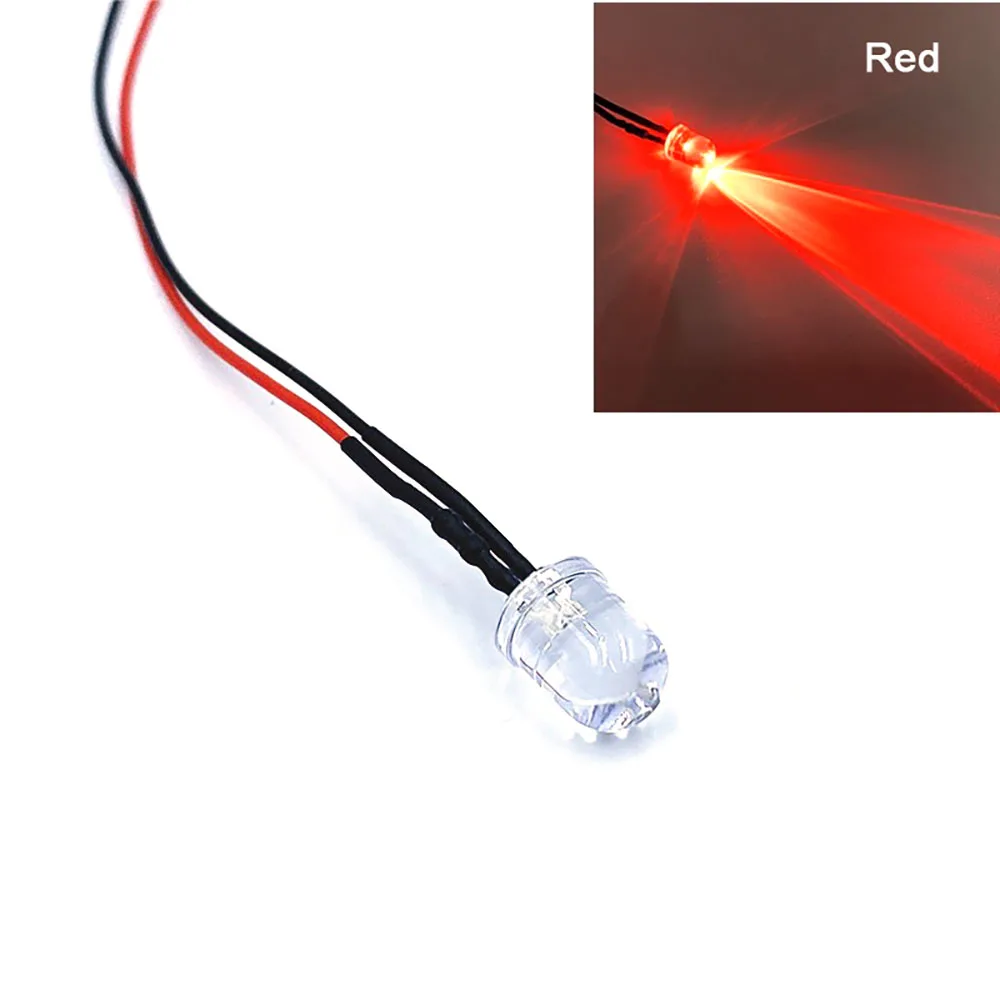 

10 шт., 8 мм, предварительно проводные ультра яркие светодиоды