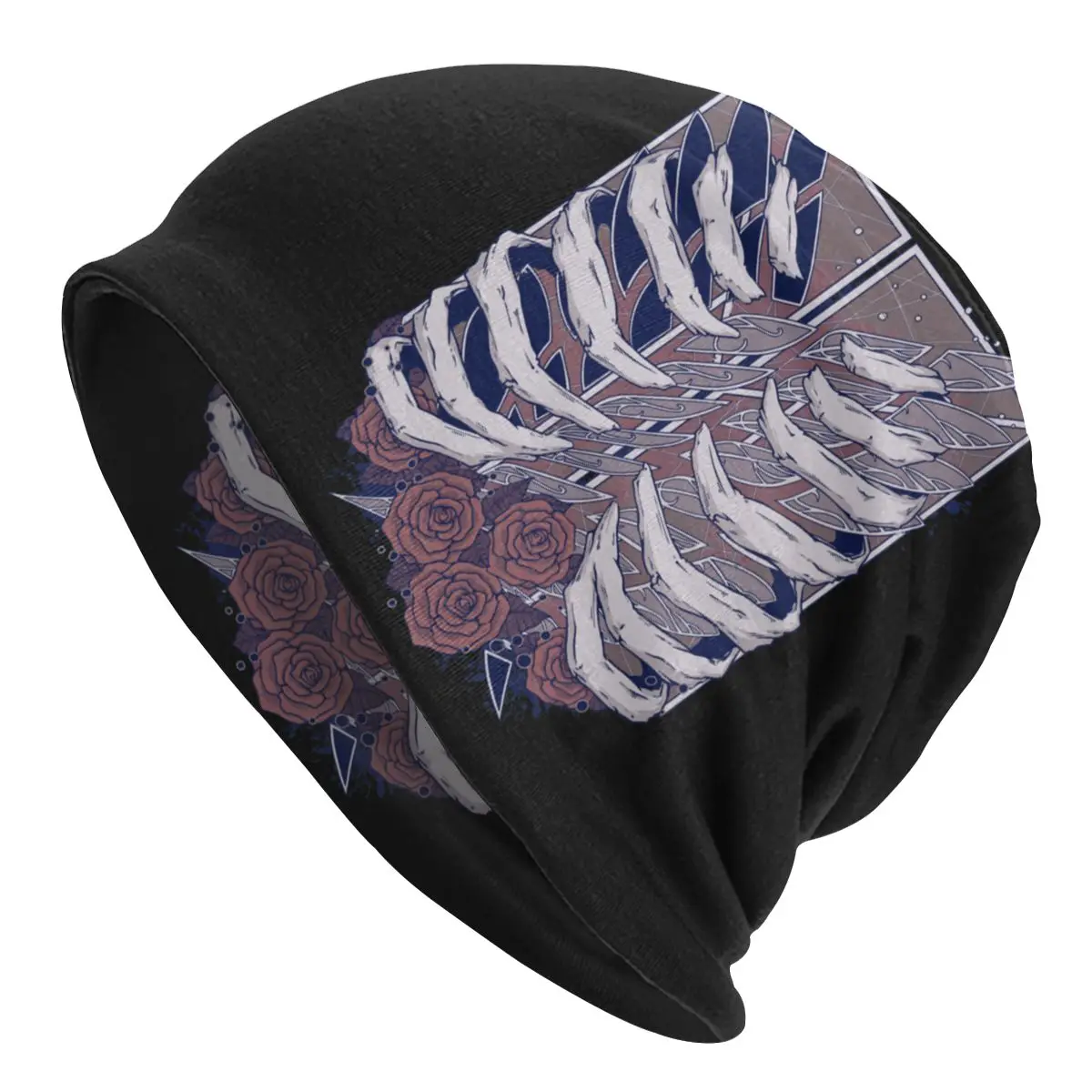 

Survey Corps Bonnet Hat Goth Street Skullies Beanies Hats Attack on Titan for Men Women Knitting Hats Warm Multifunction Cap