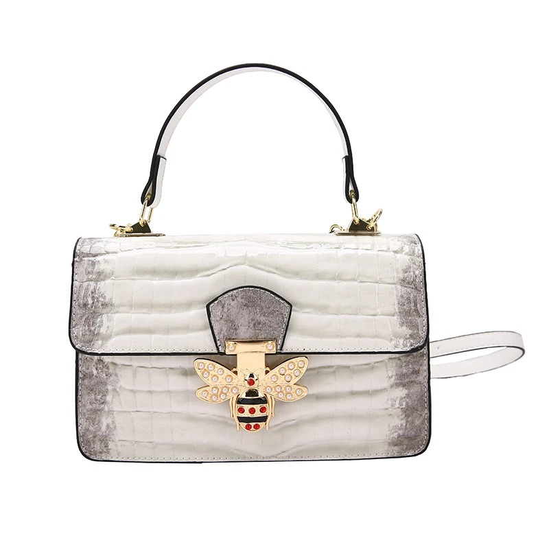 

Luxury Brand Women Handbag 2023 Rhinestone Buckle Bee Female Shoulder Bag Simple High Quality Leather Designer Crossbody Bags