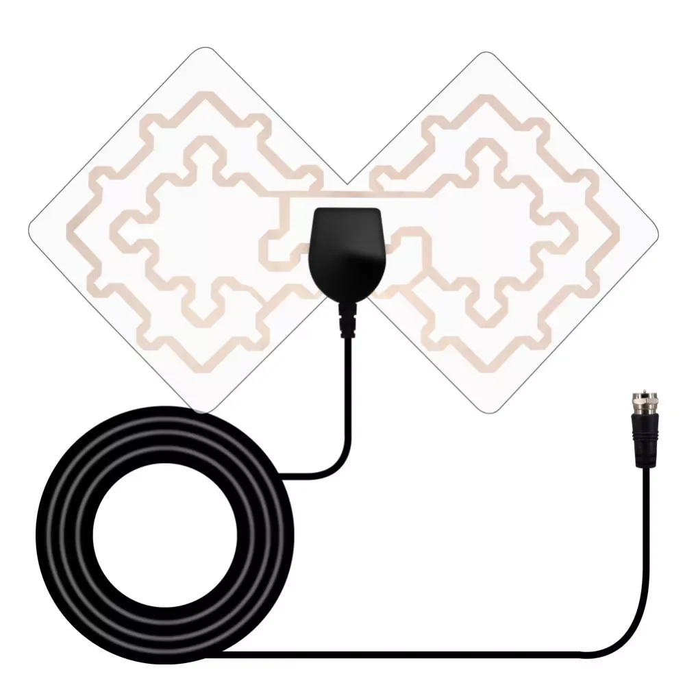 

ТВ-антенна для HDTV, со съемным усилителем сигнала, радиус действия 50 миль, для приема УВЧ и УКВ