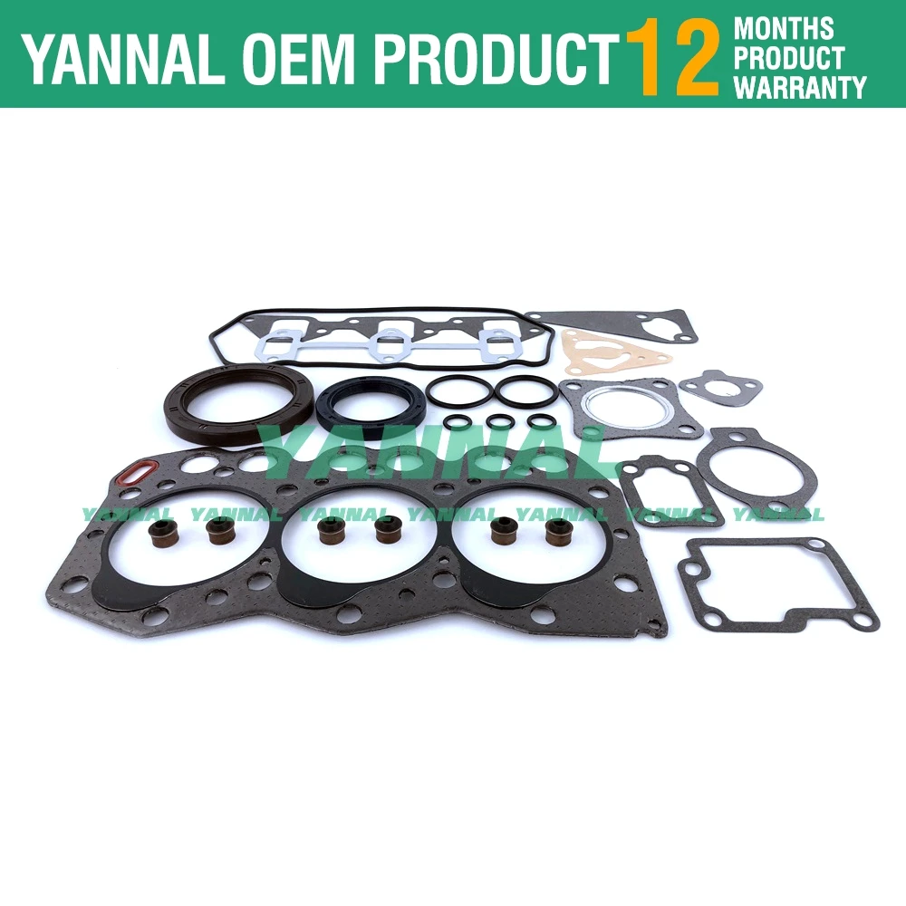Для Yanmar 3TN66L 3TN66E 3TN66-UJ комплект прокладок для капитального ремонта JOHN DEERE 240 332 415