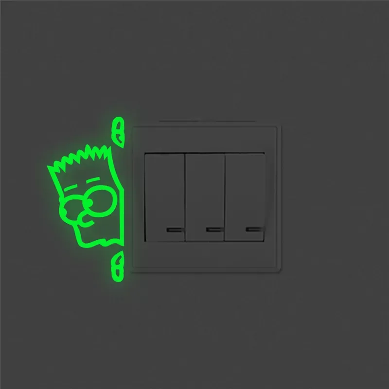 

creative sneak peep boy switch luminous stickers glow in the dark wall decals kids rooms home decor fluorescent vinyl mural art