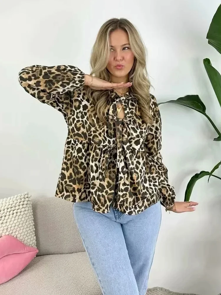 Женская ажурная рубашка EDSA винтажная блузка с длинным рукавом-фонариком круглым