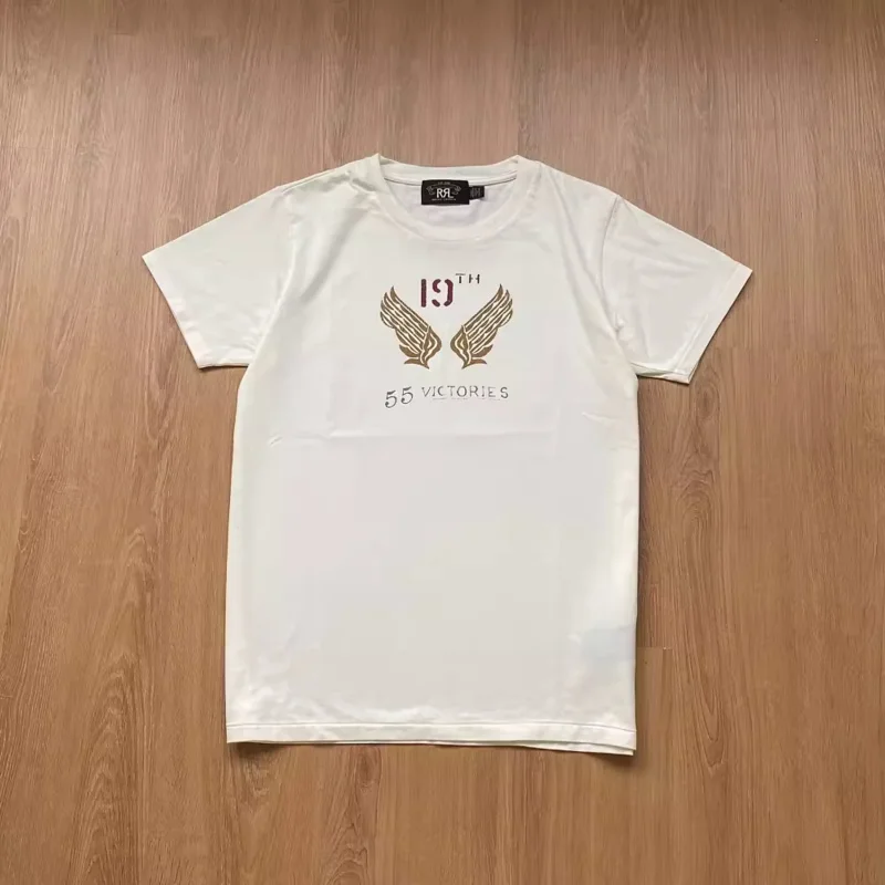 Классическая американская Ретро футболка RRL с коротким рукавом двойной rl
