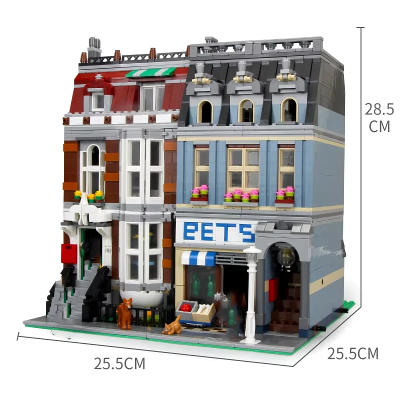 2032 шт. модель зоомагазина строительные блоки MOC 10218 кирпичи игрушки для детей