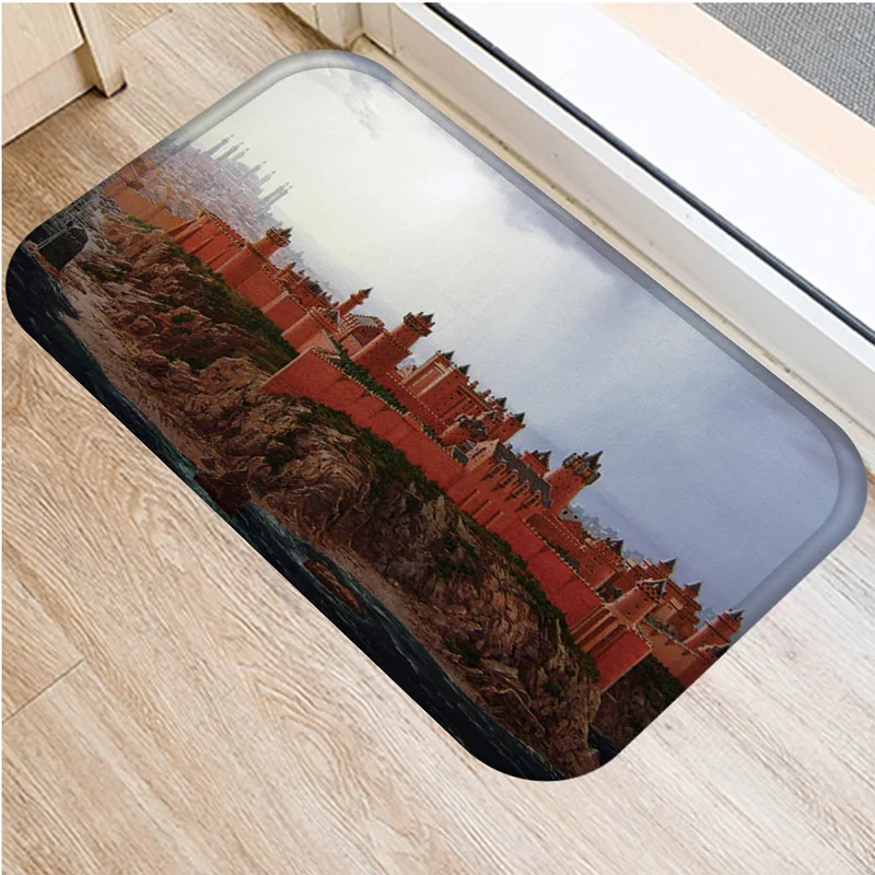 

40x60cm Building Print Floor Mat Bathroom Ground Mat Slip Door Bath Pad Rug Living Room Kitchen Carpet Home Decor Building