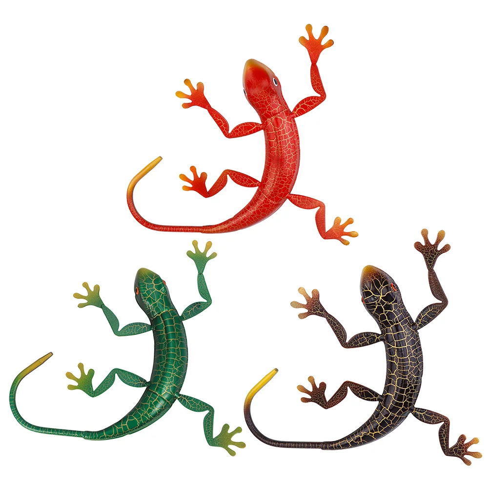 

Wall Geckometal Decor Lizard Decorations 3D Ornament Garden Statue Sculpture Animal Animals Sign Hanging Iron Artwork Decoration