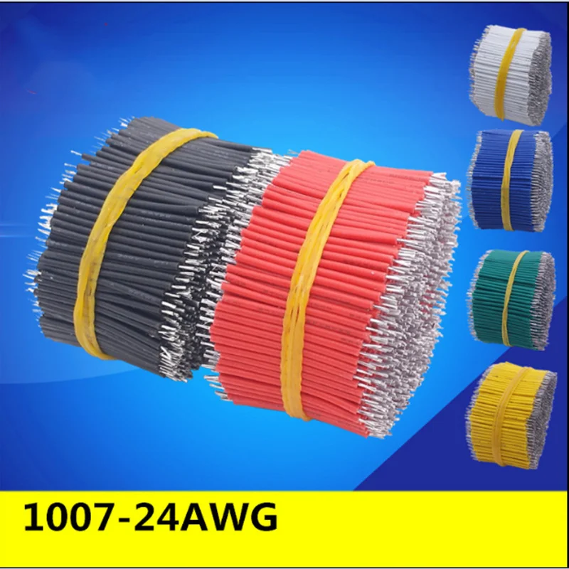 

100PCS/LOT 1007-24AWG Tin-Plated PCB Solder Cable 24AWG 6cm 60mm Fly Jumper Wire Cable Tin Conductor Wires Connector Wire