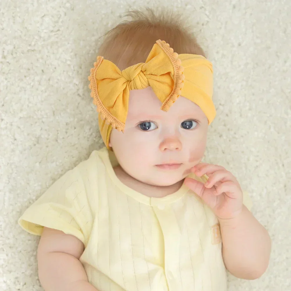 3 шт./компл. милая разноцветная повязка на голову с большим цветком и бантом для