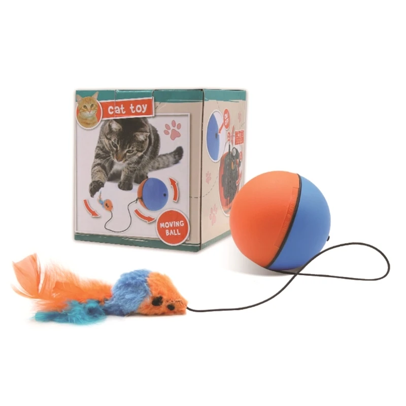 

K5DC Interactive Ball Toy Kitten Ball Automatic Moving Ball Toy Robotic Kitten Toy Moving Toy Scratcher Toy