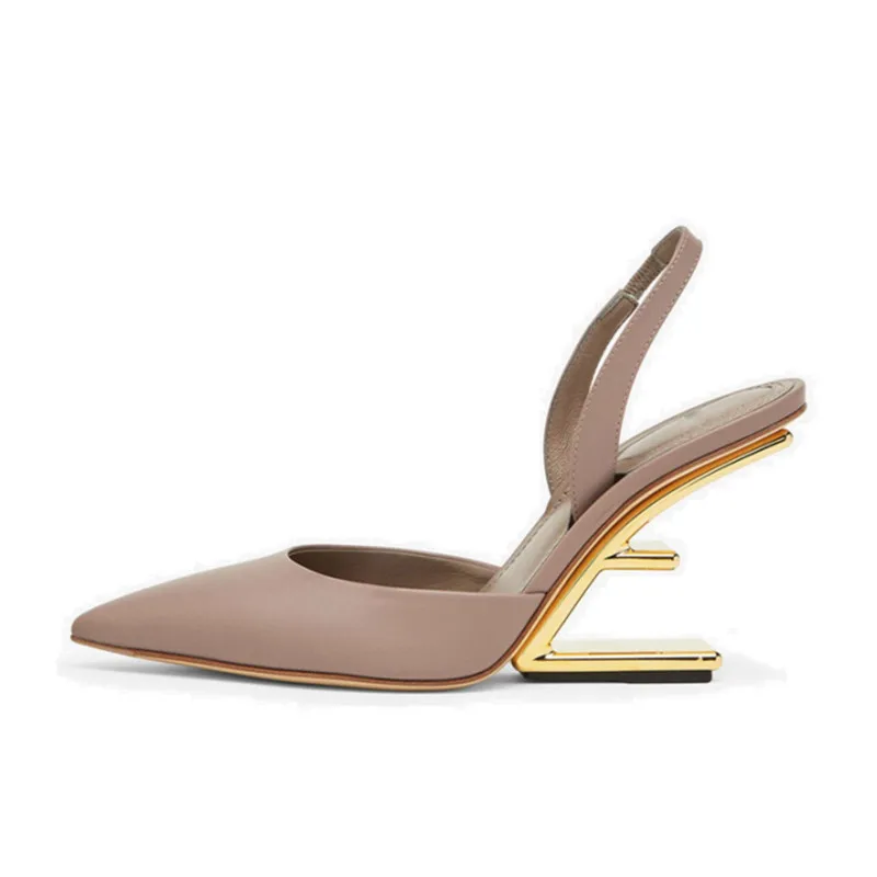 2023 European and American Summer New Slope Heel Thick Sole Slippers Fashion Show Banquet Party Women's High Heel Sandals