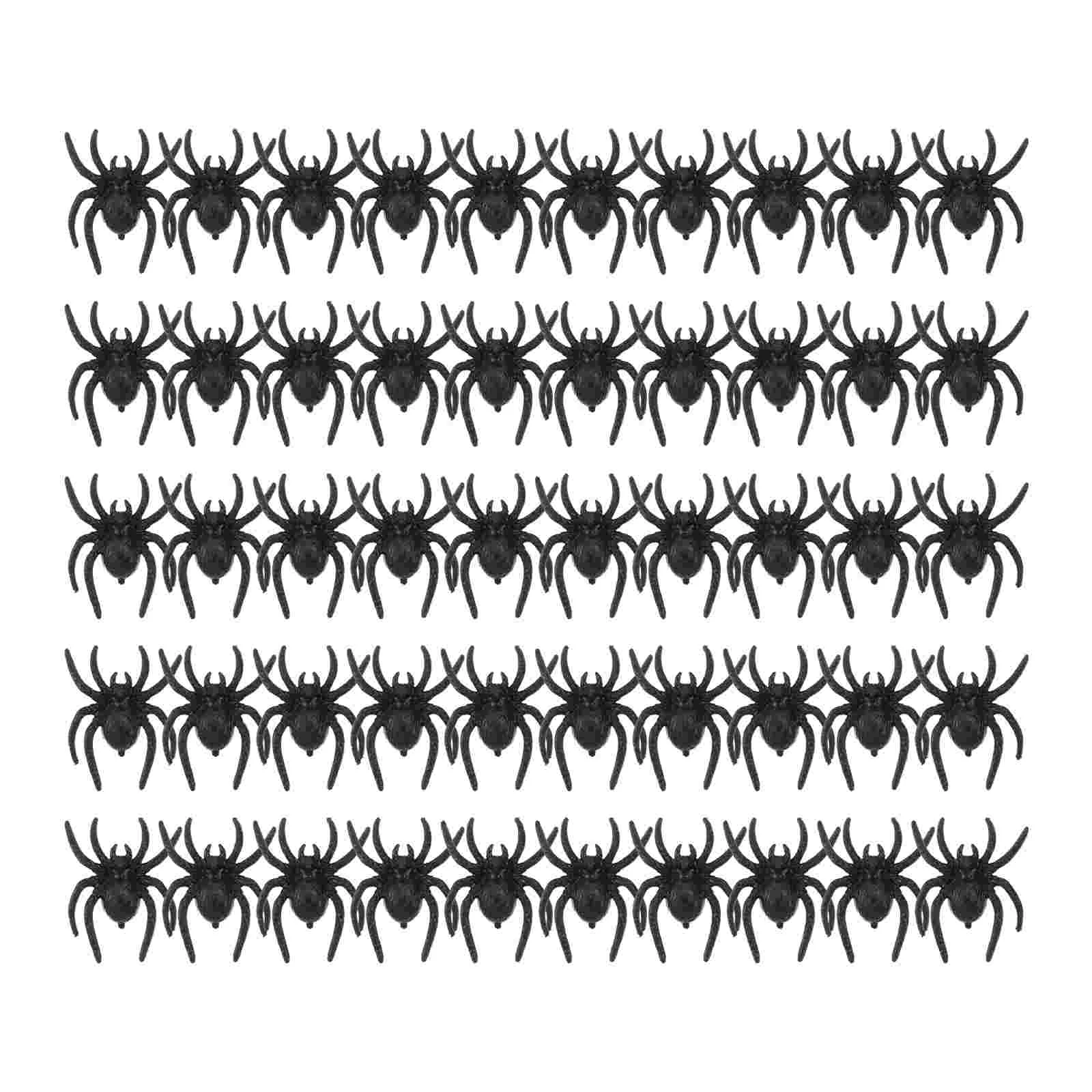 

50pcs Spider Decpr Spider Props Black Spider Toys April Fools Day Spider Props