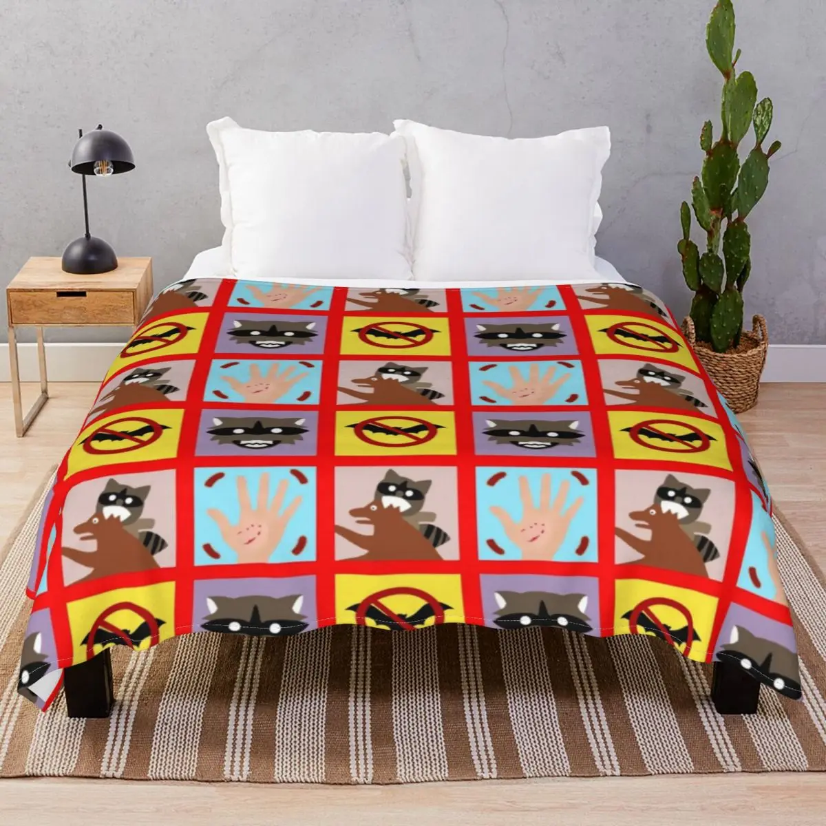 Rabies Quilt Blanket Flannel Plush Decoration Comfortable Throw Blankets for Bedding Sofa Travel Cinema