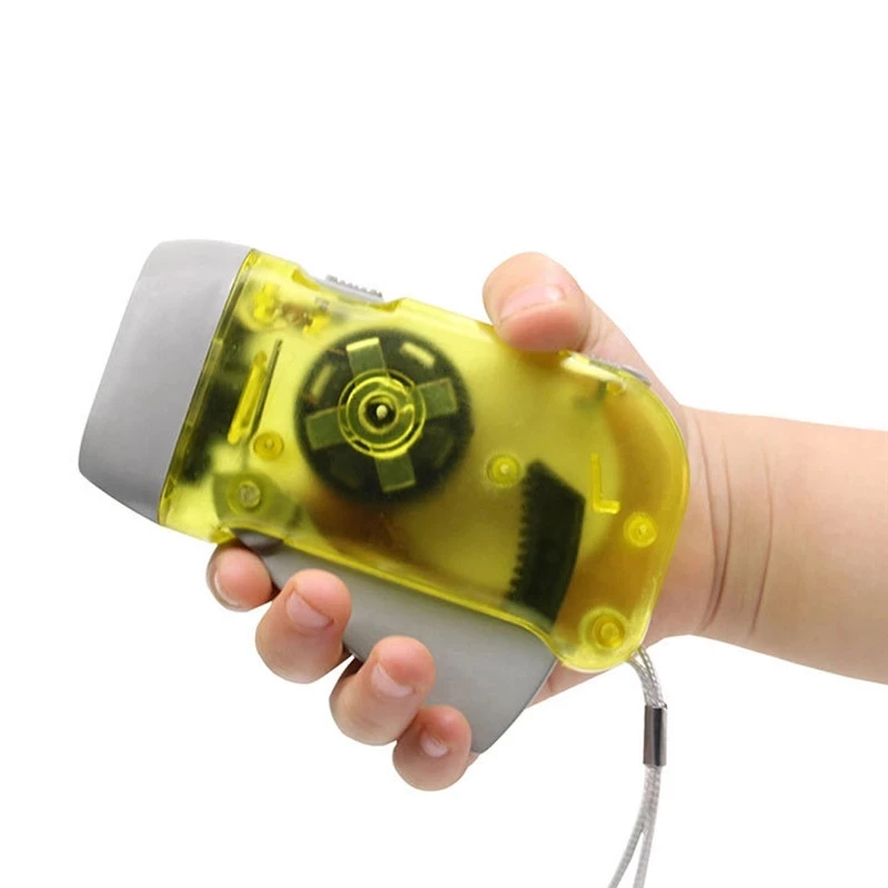

New 3 LED Hand Pressing Dynamo Crank Power Wind Up Flashlight Torch Light Hand Press Crank Camping Lamp Light Camping Equipment