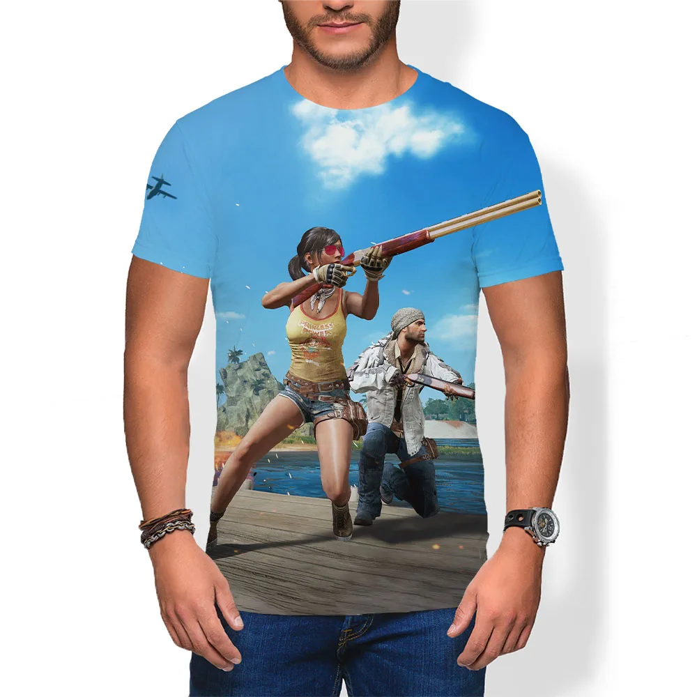 

PUBG Garment Clothing Men's clothing T-shirt Casual Women Tshirt Print Girl Kids T shirt Tops Harajuku Boy Sweatshirts Tee Anime