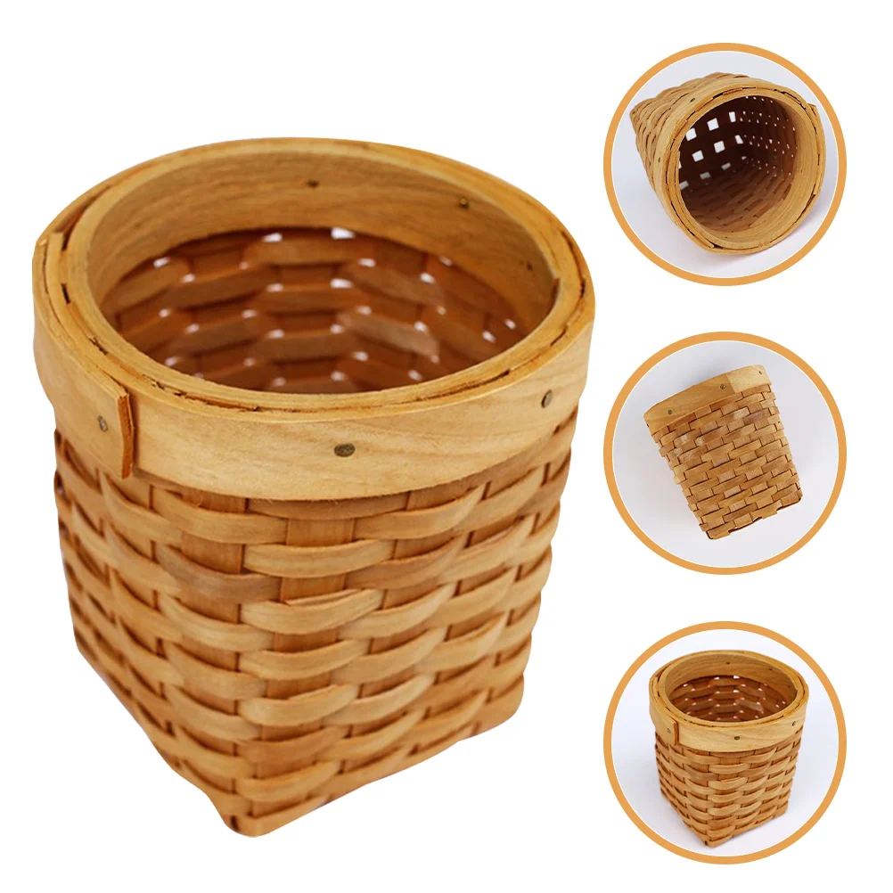 

Woven Basket Desk Holder Home Storage Basket Desk Stationery Storage Holder