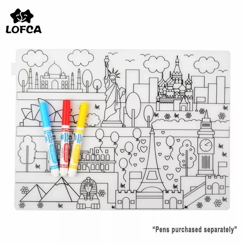 LOFCA 1pc Baby Silicone Placemat Waterproof Tableware BPA Fr
