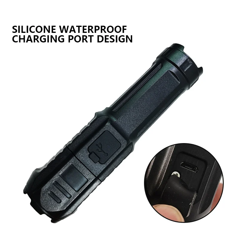 

Portable Led Outdoor Lighting Lamp Long-range Flood Focusing Flashlight Flashlight Lighting Flashlight Rechargeable Usb Charging