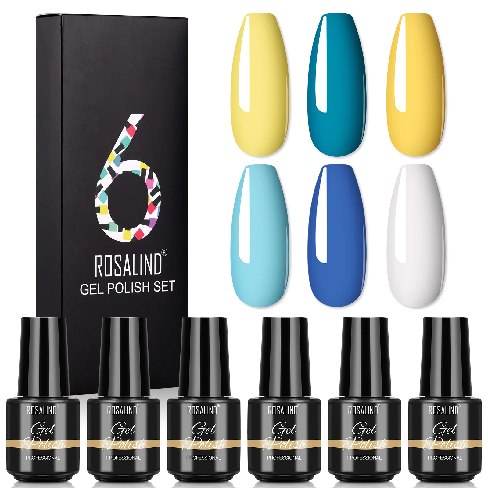 

ROSALIND Gel Nail Polish Set Manicure for Nails art Semi Permanent Vernis Top Base Coat LED Gel Varnish DIY Nail Polish Kit