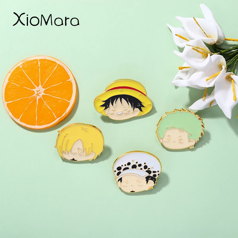 Эмалированные булавки для манги One Piece Monkey D. Luffy Custom аниме Броши оптовая цена