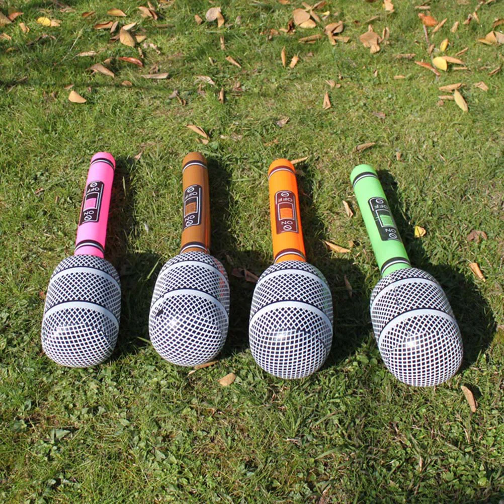 

Microphone Props Inflatable Microphones Toys Blowpvc Party Mic Act Stage Balloons Micphone Beach Kidsparties Pool Swimming