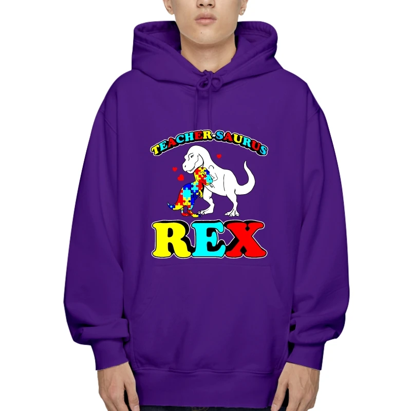 

Autismeacher/толстовка с изображением динозавра, оригинальная модная модель, 100% хлопок, весна