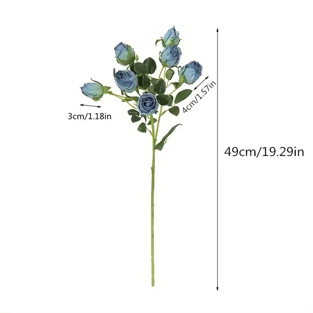 Настоящее прикосновение 7 головок искусственные цветы розы ретро имитация