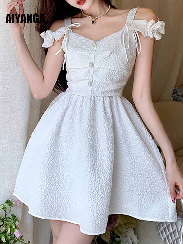 

Женские летние платья, праздничное приталенное пляжное мини-платье на бретелях-спагетти с высокой талией, женская одежда 2022, уличные платья