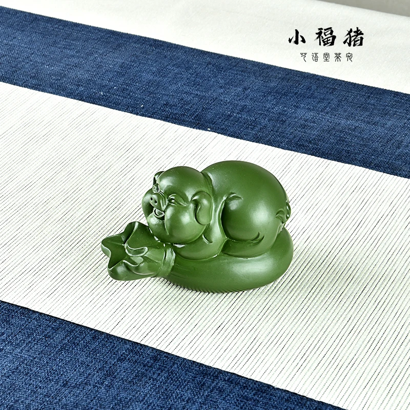 Фиолетовый глиняный чайный орнамент для домашних животных свиньи изысканный