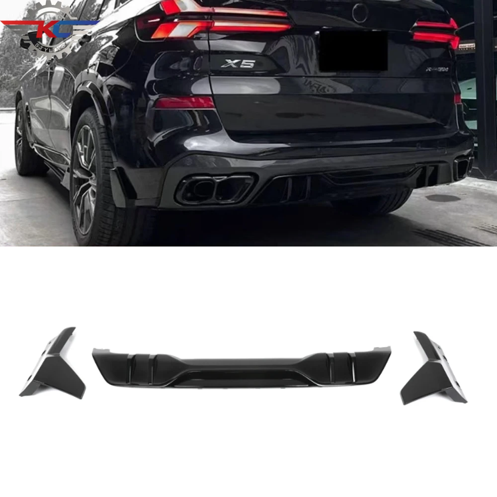 

Для BMW X5 G05 LCI Sport Model 2023-IN задний диффузор, бампер, разделитель губ, Canards ABS, 3 шт./компл.