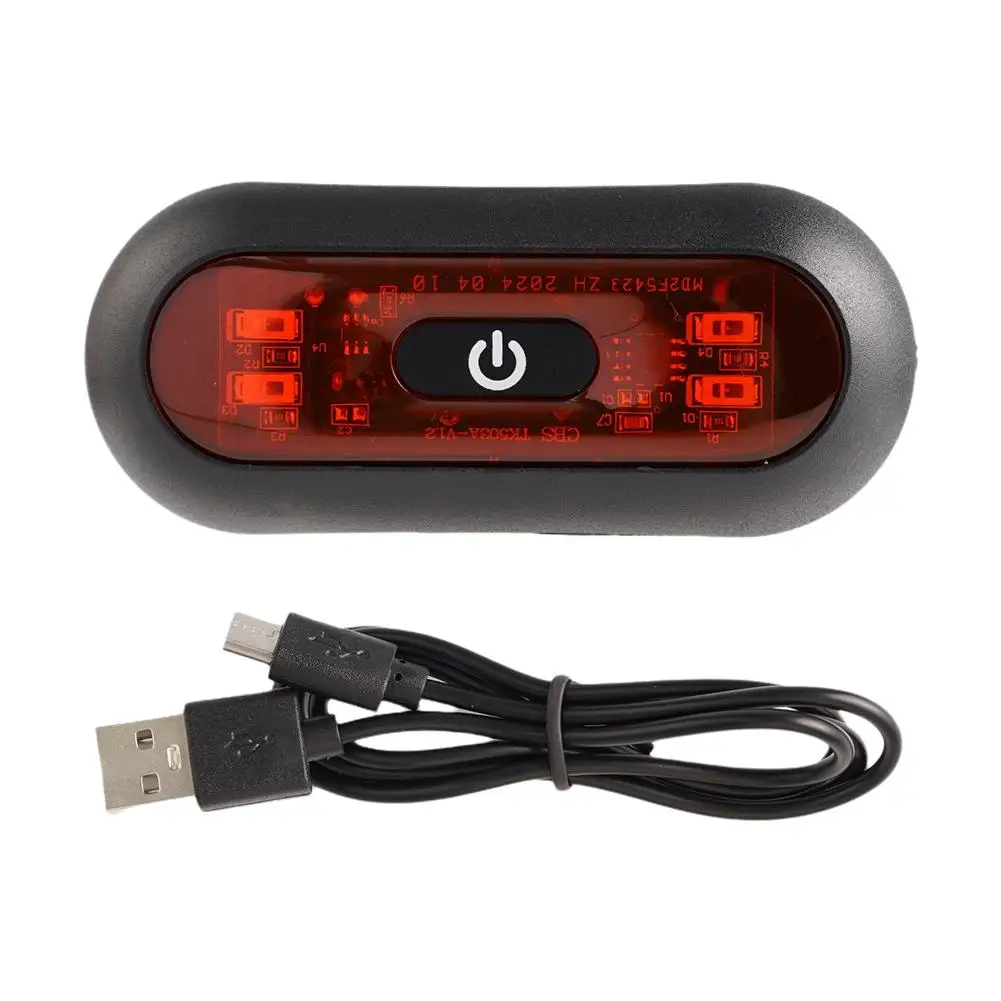 

Предупреждающий светильник для мотоциклетного шлема Предупреждение о ночной езде Зарядка Цветной безопасный свет Мигающий USB светодиодный водонепроницаемый светильник для вождения