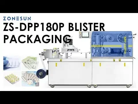 Автоматическая блистерная упаковочная машина ZONESUN ZS-DPP180P для упаковки таблеток, капсул и пилюль в ПВХалюминиевую тару с ПЛК-управлением (art.: 3920d91d9b1f1) - 3920d91d9b1f1