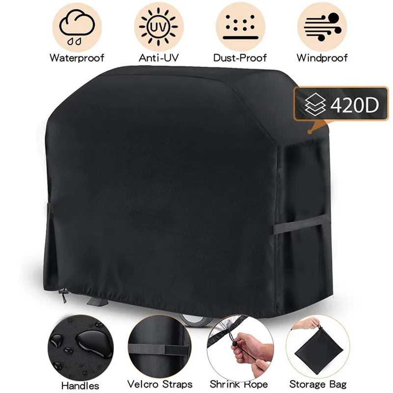 

BBQ Grill Waterproof Barbeque Cover Dustproof Heavy Duty Charbroil Protective Grill Cover Outdoor Camping Barbecue Accessories