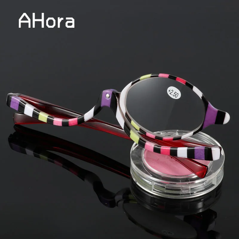 

Ahora Women Rotatable Eye Makeup Reading Glasses Colorful Make Up Presbyopia Eyeglasses for Ladies +1.5 +2.0 +2.5 +3.0 +3.5 +4.0