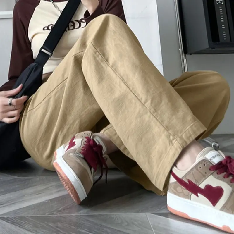 Vintage Oversized Cargo Pants Spring Casual Straight Wide Leg Baggy Trousers Y2k Streetwear Korean Style Clothes Women2023