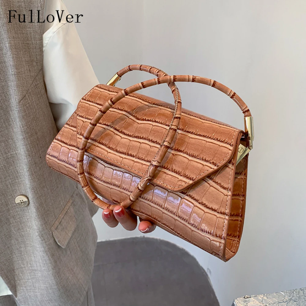 

Women's Shoulder Bags 2022 New Fashion Crocodile Pattern Simple Casual Solid Color Handbags Pu Leather Elegant Luxury Bags