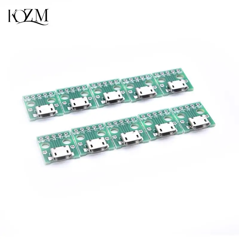 

10pcs MICRO USB To DIP Adapter 5pin Female Connector Pcb Converter DIY Kit Mini