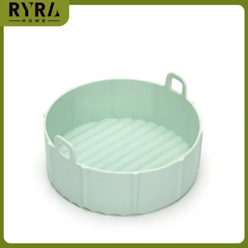 

Round Oven Baking Tray Easy Demoulding Replacement Silicone Basket For Air Fryer Non-stick Air Fryer Accessories Silicone Tray