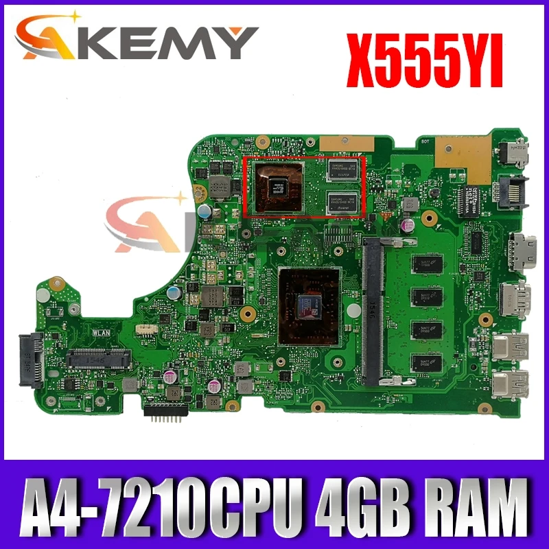 

Материнская плата X555YI, системная плата для ноутбука ASUS X555D A555D X555DG X555YI, системная плата X555DG, тест ОК