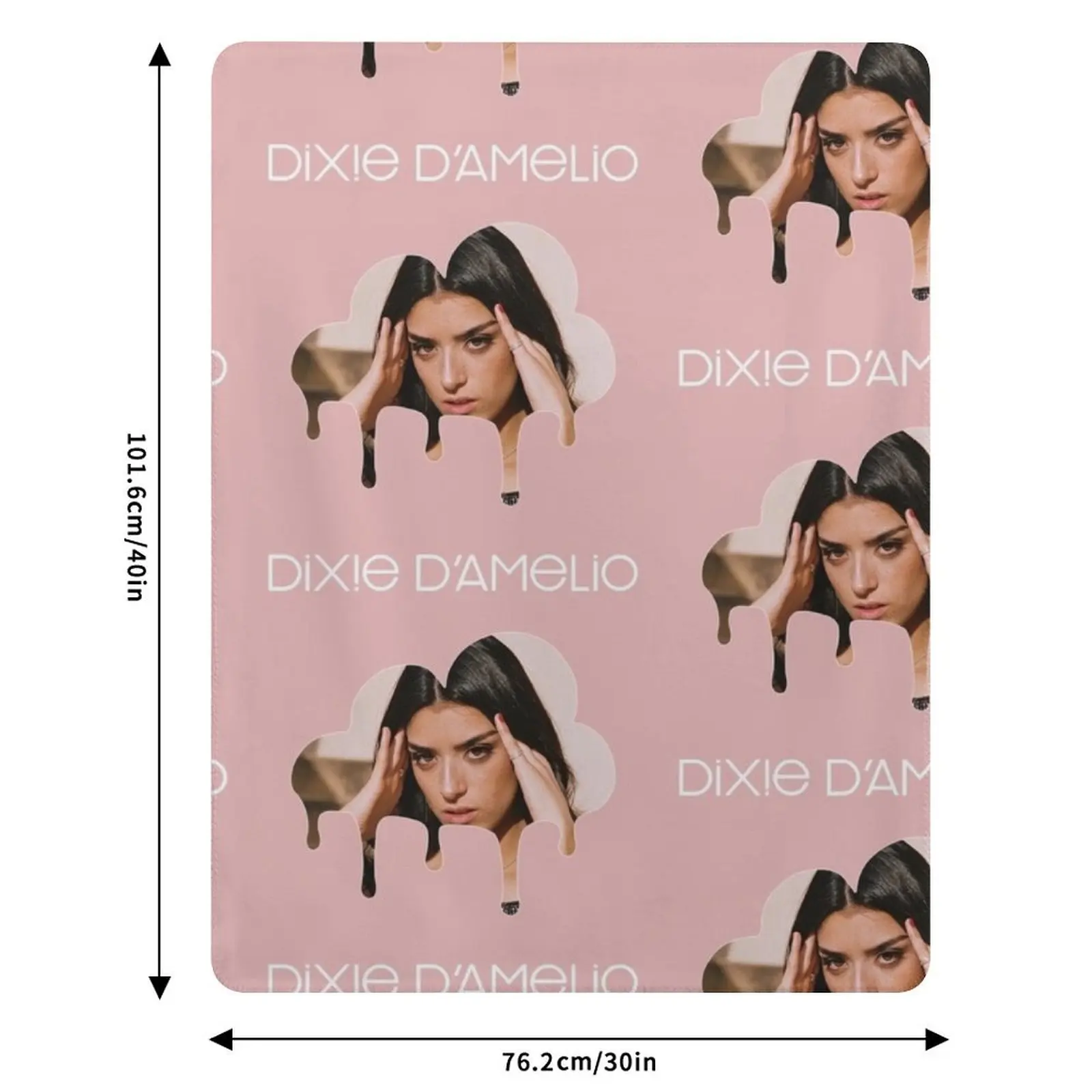 Плед Dixie D'Amelio Logo 2, декоративное теплое покрывало для кровати, для зимы, гигантский декоративный плед для дивана. (art.: 3920dd028e569) - 3920dd028e569
