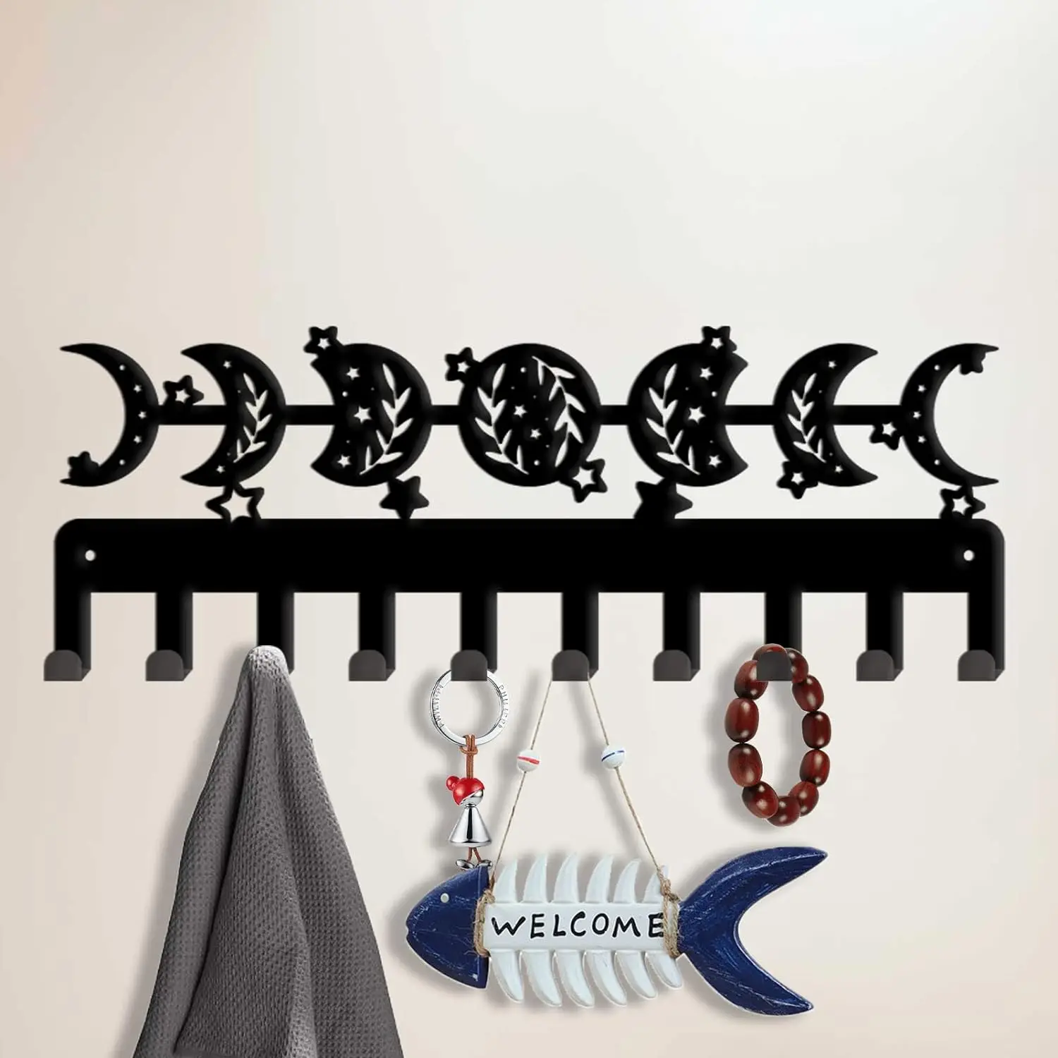 1 шт. Стеллаж с крючками для хранения одежды и ключей