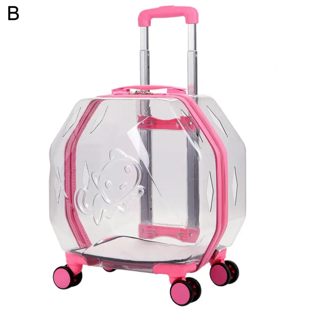 

Zipper Closure PC Small Medium Dog Rolling Carrier Backpack for Travel