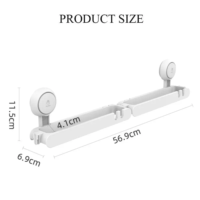 Removable Suction Cup Rack Wall Mounted Plastic Slippers Holder For Home And Hotel images - 6