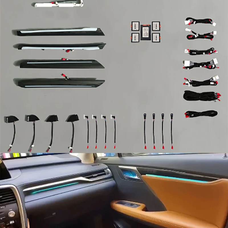 

Подходит для Lexus RX 2016 2017 2018 2019 2020 2021 64 цвета высококачественное окружающее освещение 17 осветительных приборов аксессуары для интерьера