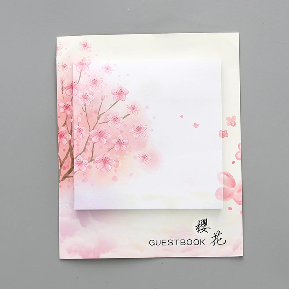 

12PCS Cherry Blossom Scratch Pads Sticky Pads Posted Self-Adhesive Paper Notes Facilitated Stickers Notepads Post Memo (Random