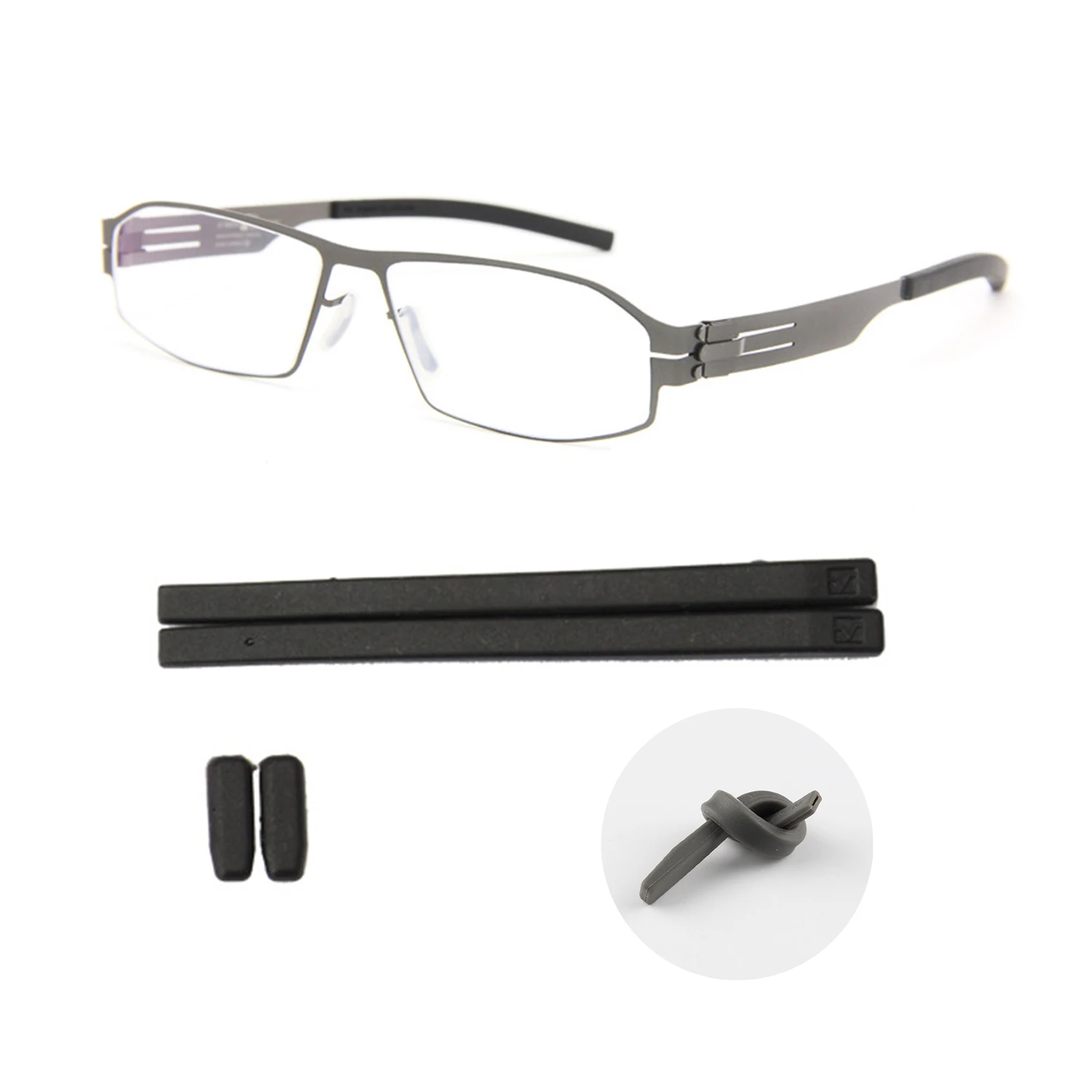 

1 пара Противоскользящих крючков для очков, очков для чтения, силиконовых наконечников, искусственных дужек, очков