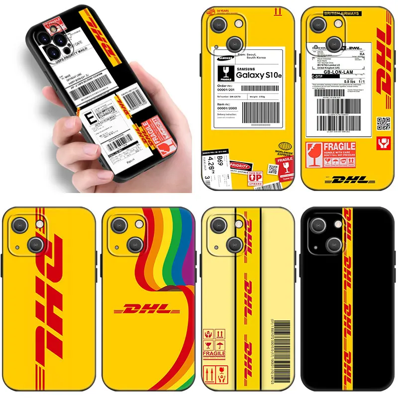 Чехол DHL Express для Apple iPhone 13, 12, Mini, 11 Pro Max, 7, 8, XR, X, XS MAX, 6, 6S Plus, 5, цвет черный, 2020