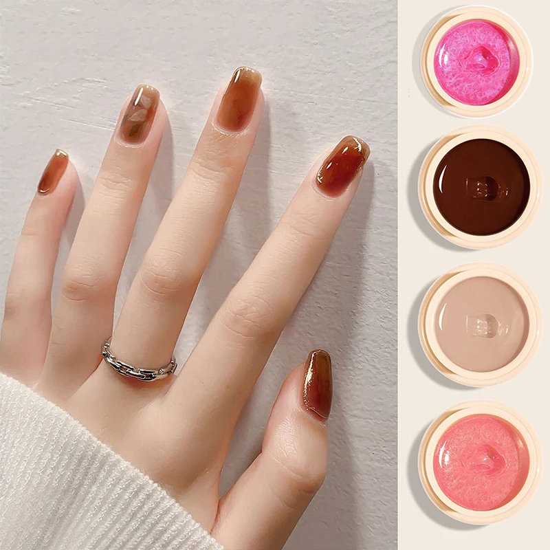 

22 Colors Solid Cream Gel Nail Polish Glitter Shiny Semi-Permanent Varnish DIY Painting Drawing UV Gel Nail Polish for Manicure