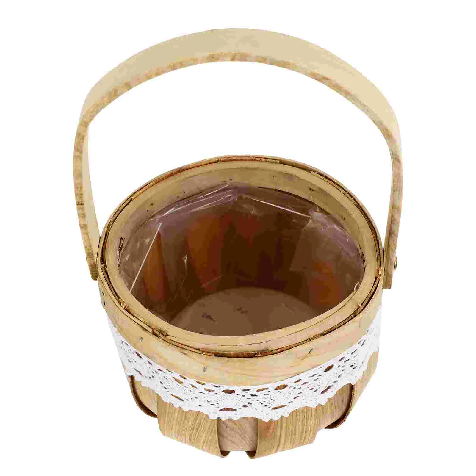 

1pc Bridal Flower Basket Wedding Ceremony Decoration Flower Girl Basket Flower Girl Baskets
